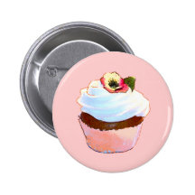 Cupcake and Chair Vintage Style Buttons