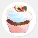 Cupcake and Chair Vintage Style Stickers Tags