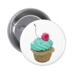 Cupcake and cherry button