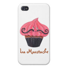 Cupcake and La Moustache iPhone 4/4S Cases