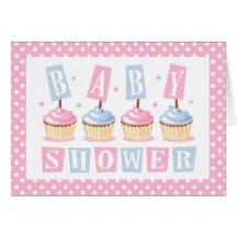 Cupcake Baby Shower Invitation Card