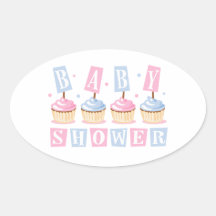 Cupcake Baby Shower Sticker