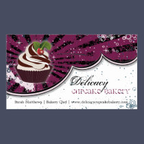 Cupcake Bakery Bold Stylish Grunge Business Card business cards