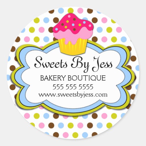 Cupcake Bakery Cloud Stickers