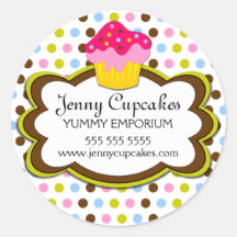 Cupcake Bakery Stickers