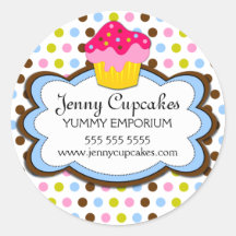 Cupcake Bakery Stickers
