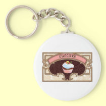 Cupcake Banner Victorian Style keychains