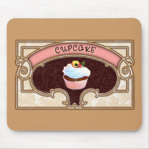 Cupcake Banner Victorian Style mousepads