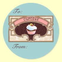 Cupcake Banner Victorian Style stickers