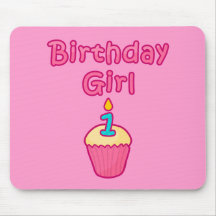 Cupcake Birthday Girl 1 Mouse Pads