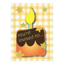 Cupcake Birthday Invitation for boy or girl