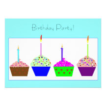 Cupcake Birthday Party Invitation