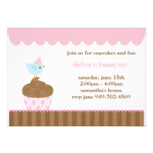 Cupcake Birthday Party Invitation