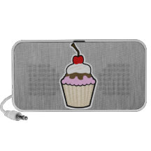 Cupcake; Brushed metal-look iPod Speaker