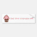 Cupcake bumper sticker fun cute yummy sweet