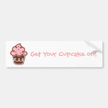 Cupcake bumper sticker fun cute yummy sweet