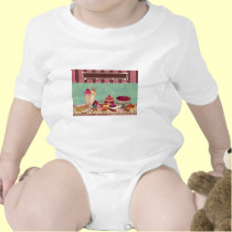 Cupcake Cake Party Sign Banner t-shirts