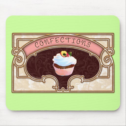Cupcake Confections Vintage Style Mousemats