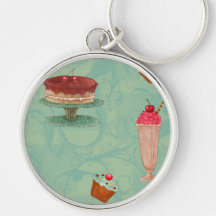 Cupcake & Ice Cream Patisserie Key Chain