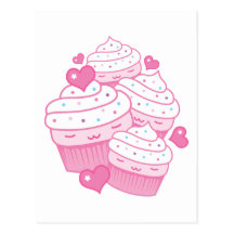 cupcake love post card