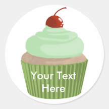 Cupcake-Mint and Green Stickers