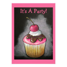 Cupcake Party Invitation: Original Art