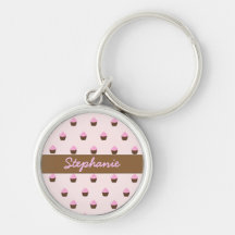 Cupcake Pattern Keychain
