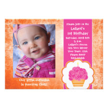 Cupcake Photo Invitations