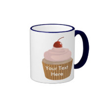 Cupcake-Pink and Brown Coffee Mug