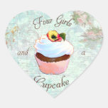 Cupcake Pink Roses Stickers