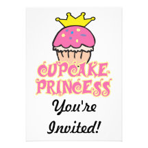 Cupcake Princess Custom Announcements