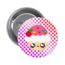 Cupcake Rainbow Button
