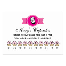 Cupcake Rewards Card Template Business Cards