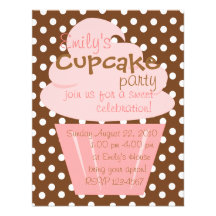 Cupcake Shaping Up Nicely Custom Announcement