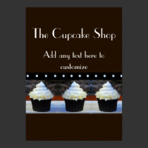 Cupcake Shop Black and Brown Poster posters