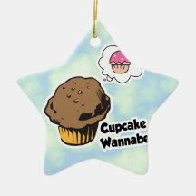 Cupcake Wannabe Muffin Ornaments