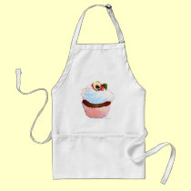 Cupcake with Pansy Art Design Apron aprons