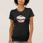 Cupcake with Pansy Art Design T-Shirt