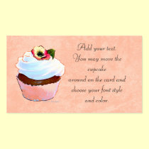 Cupcake with Pansy Business Card business cards
