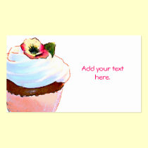 Cupcake with Pansy Business Card business cards