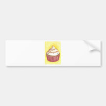Cupcake with Star Sprinkles Bumper Sticker