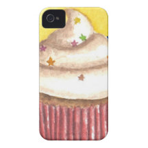 Cupcake with Star Sprinkles iPhone 4 Cases