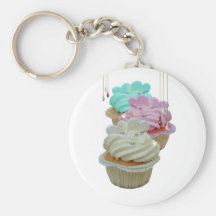 Cupcakes and beads key chains