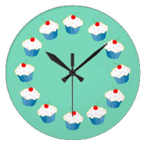 Cupcakes wall clocks