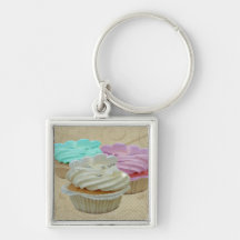 Cupcakes Grunge Keychain