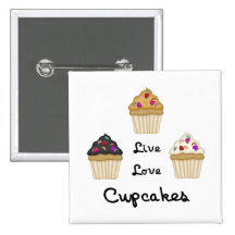 Cupcakes Live Love Buttons