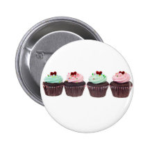 Cupcakes Pinback Buttons