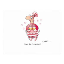 CUPCAKES Postcard by April McCallum