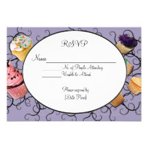 Cupcakes RSVP Card Custom Invites