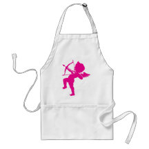 Cupid - Hot Pink Cupid's Bow and Arrow of Love Apron